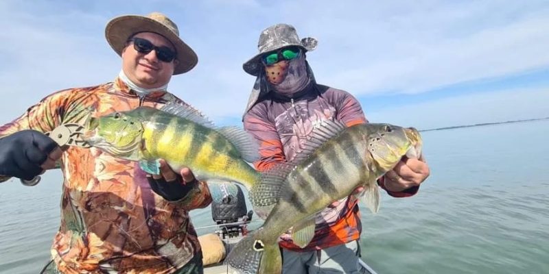 Pesca esportiva do tucunaré azul na Pousada Toca do Peixe